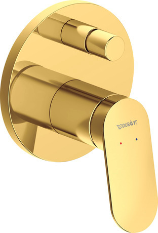Single lever bathtub mixer for concealed installation, WA4210006A34 only for Asian markets, Gold Polished, Flow rate (3 bar): 21 l/min