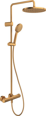 Shower system, WA4280008A04 only for Asian markets, Bronze Brushed, Height: 1124 mm, Flow rate of hand shower (3 bar): 6 l/min, Flow rate of showerhead (3 bar): 6 l/min