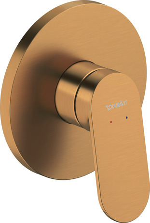 Single lever shower mixer for concealed installation, WA4210005A04 only for Asian markets, Bronze Brushed, Flow rate (3 bar): 21 l/min
