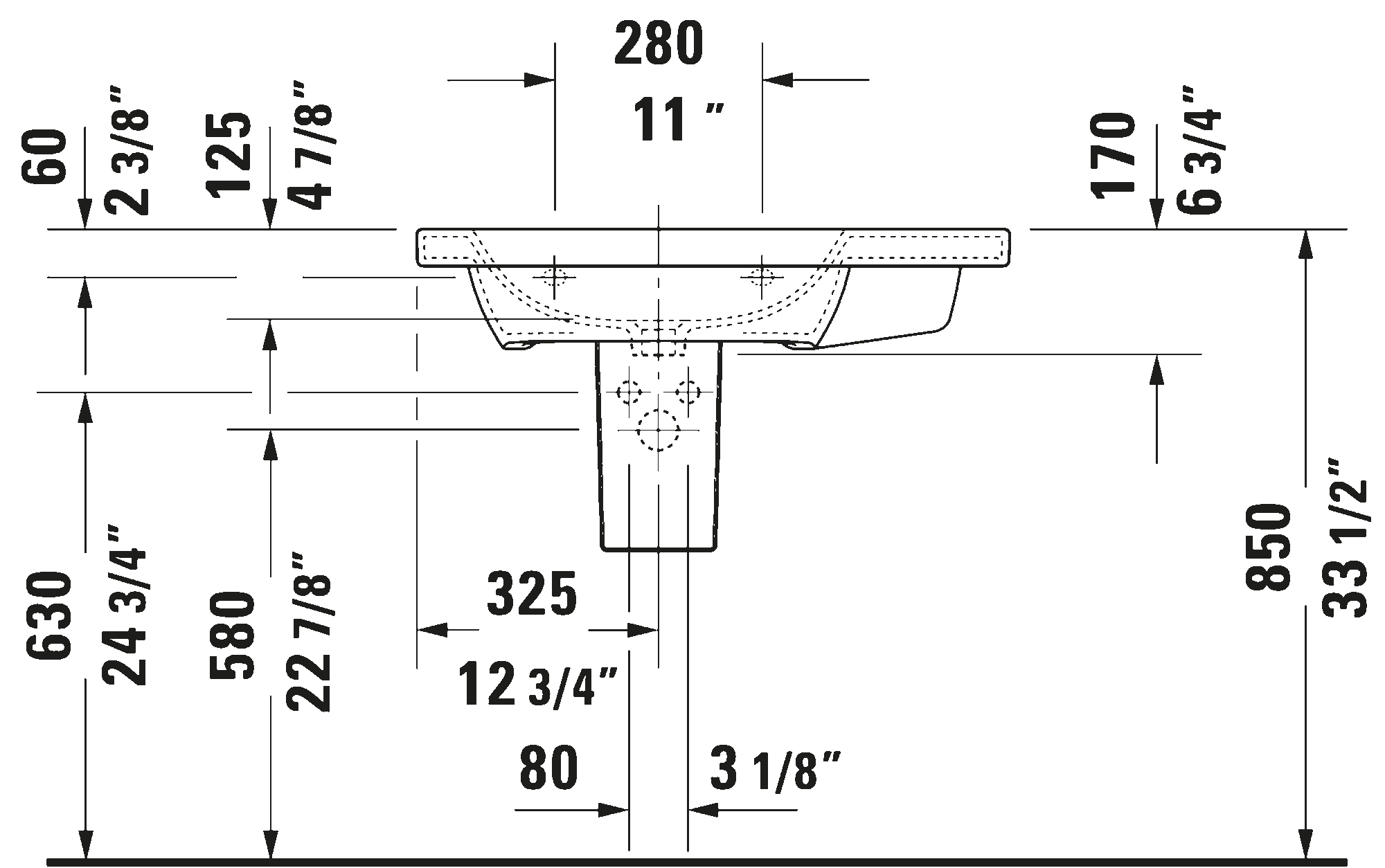 Wall Mounted Sink, 232580