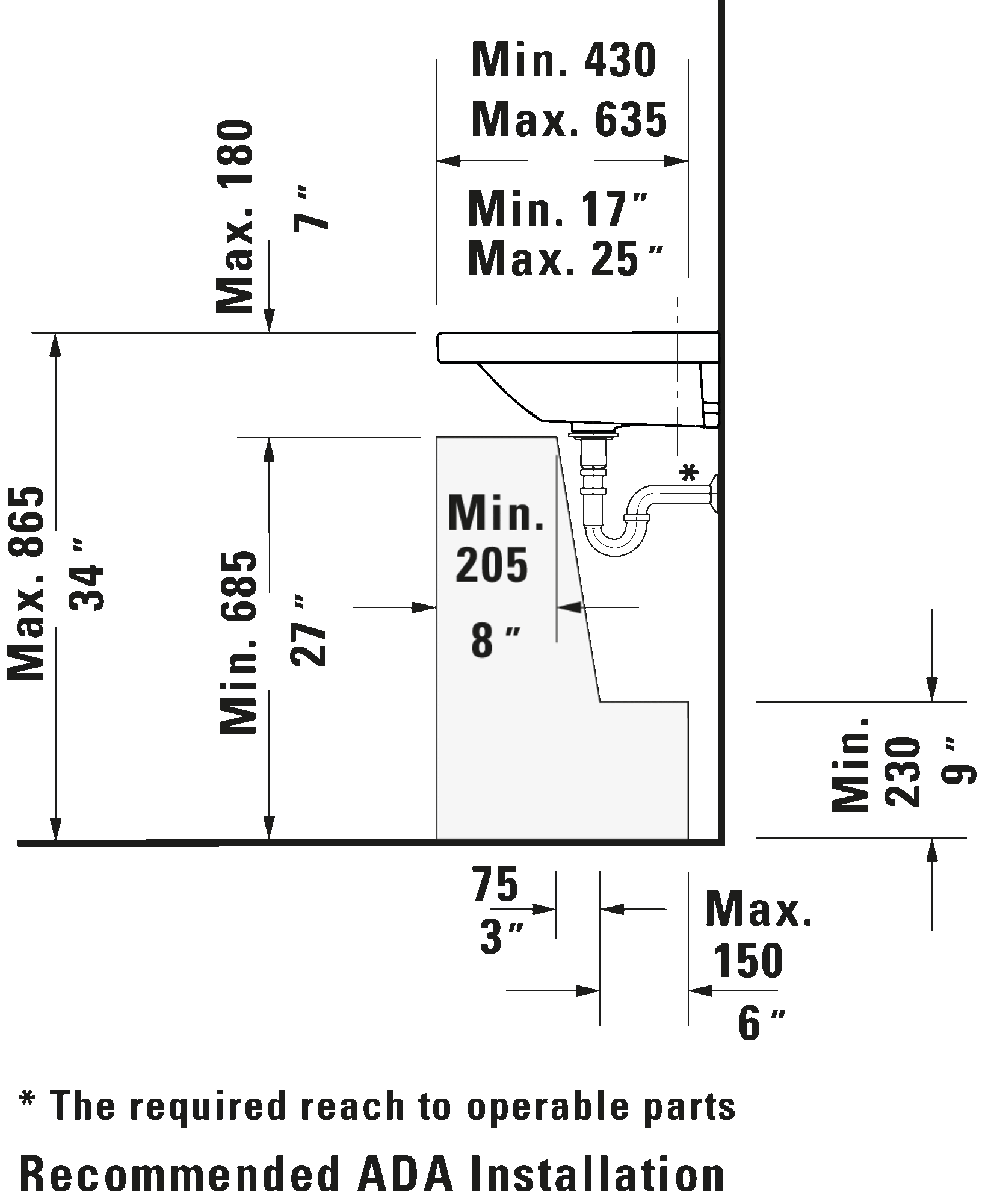 Wall Mounted Sink, 232580