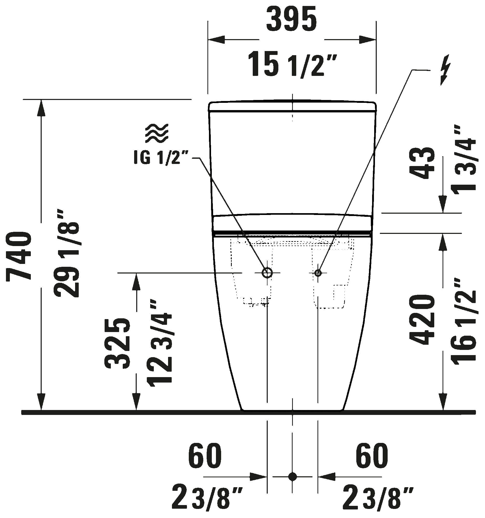 Shower toilet seat Plus, 612000