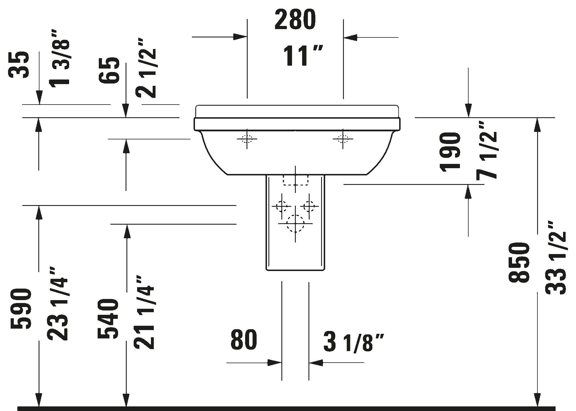 Wall Mounted Sink, 030060