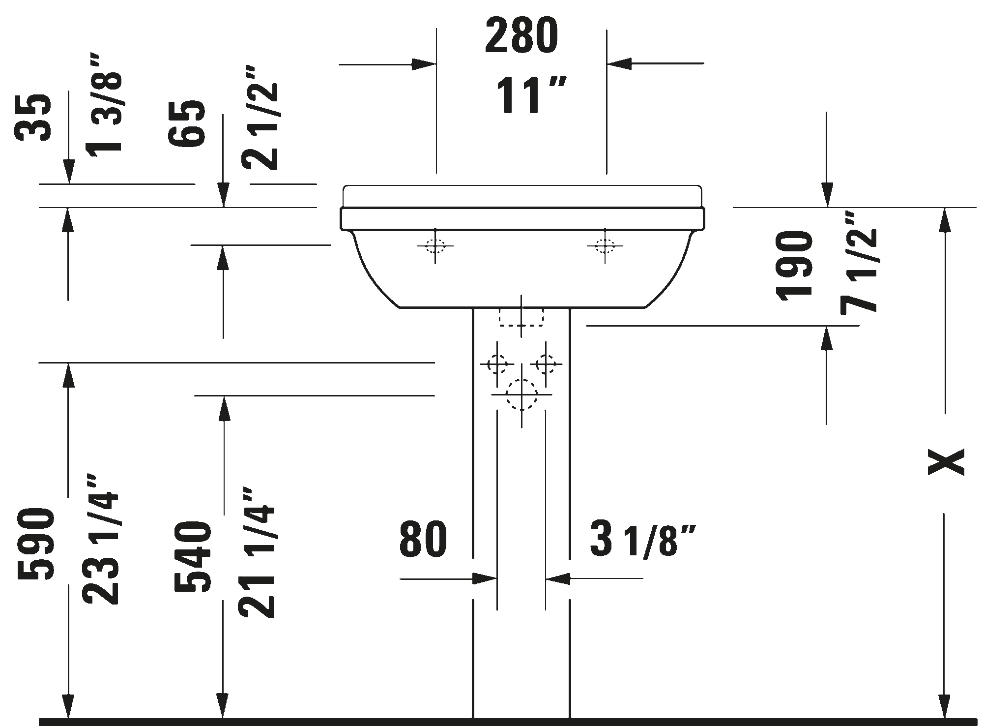 Wall Mounted Sink, 030060