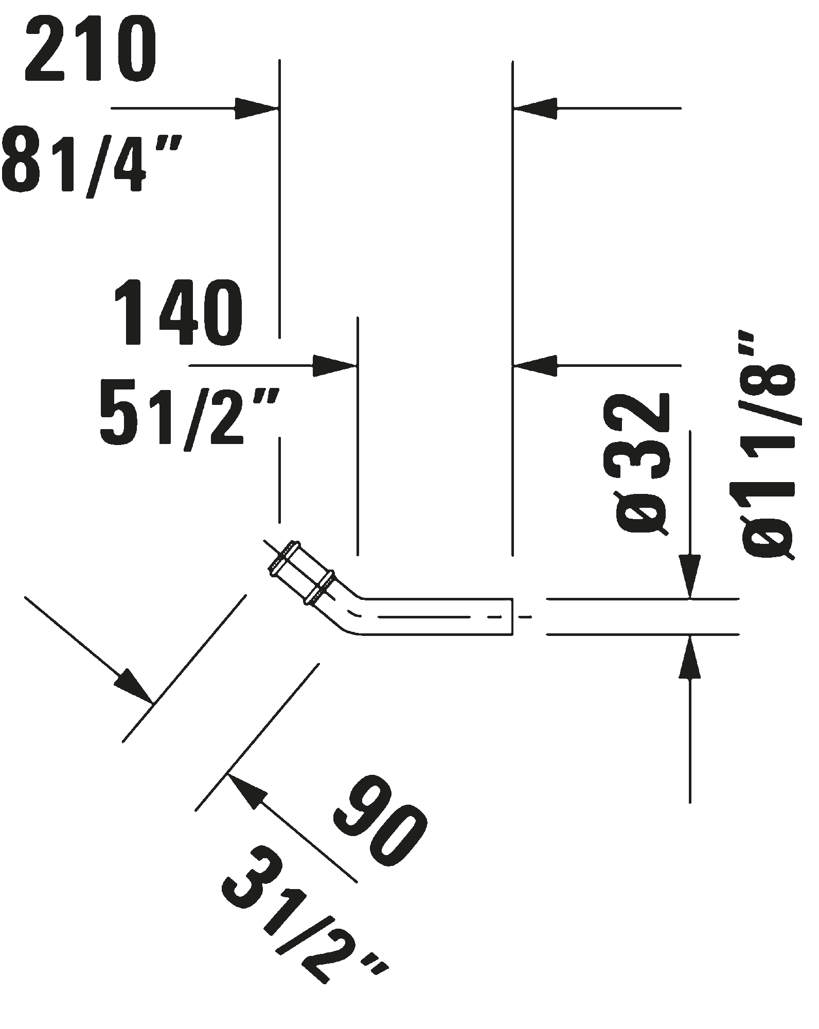 Vario connecting bend, 005025