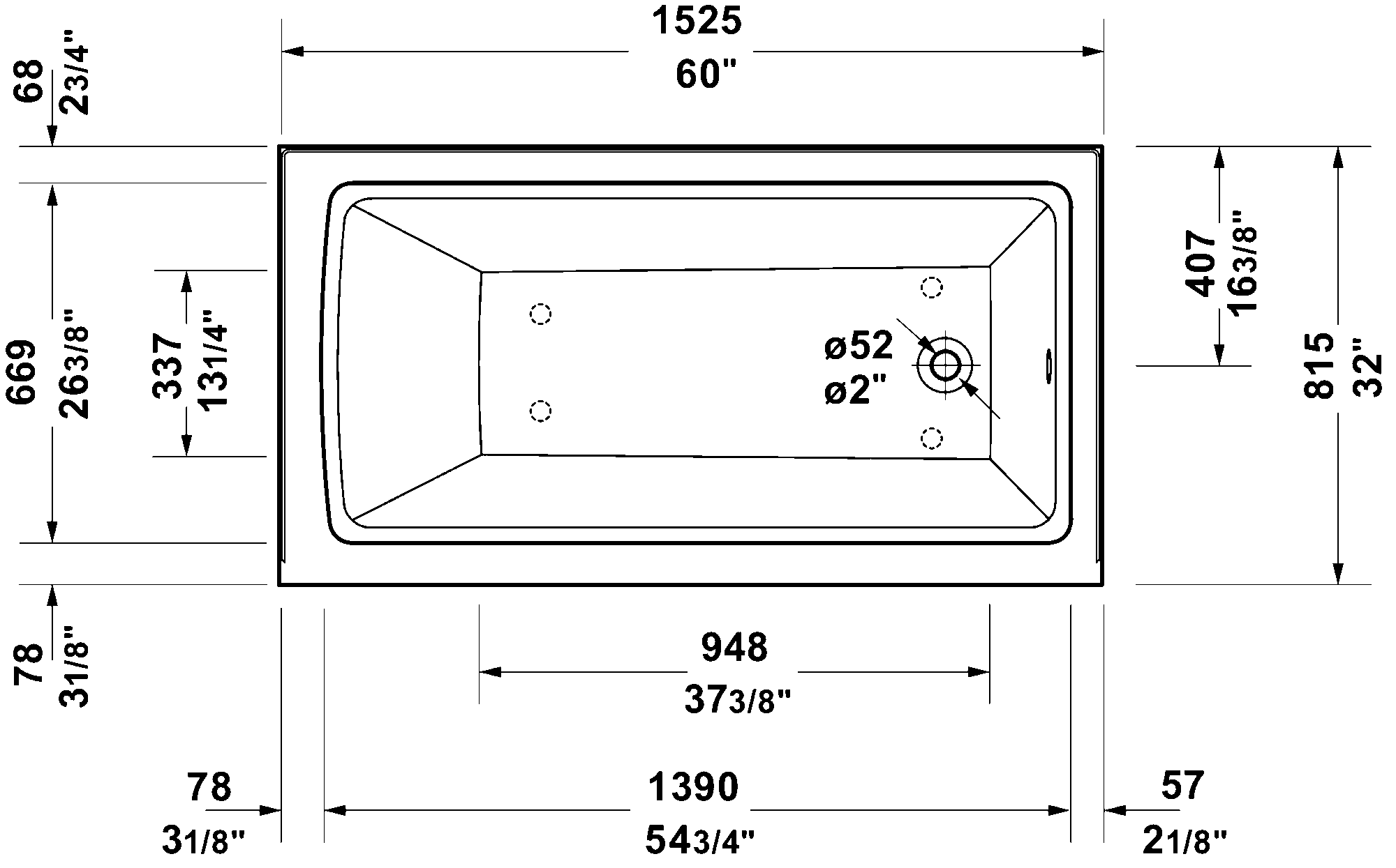 alcove tub, 700445