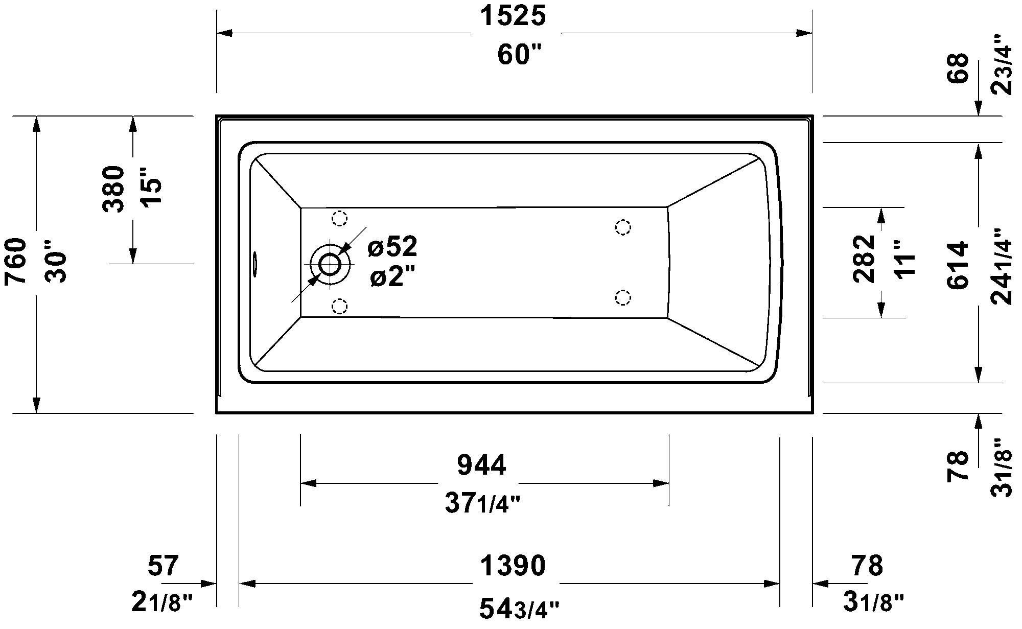 alcove tub, 700440