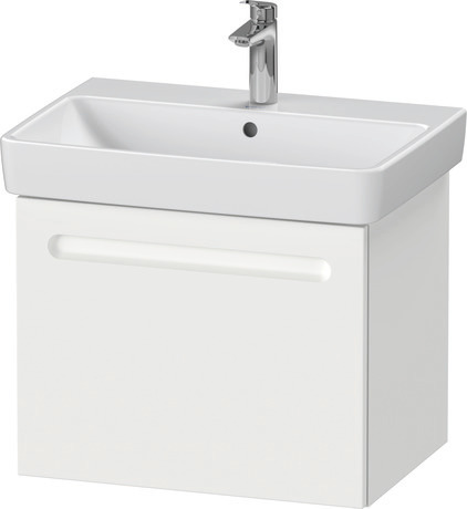 Vanity cabinet with sink, N10178O18180000 Front: White Matte, film, Body: White Matte, Decor, Set items: Vanity Cabinet, Wall Mounted Sink, Article No.: N14382018180000, 23756500002, Matte