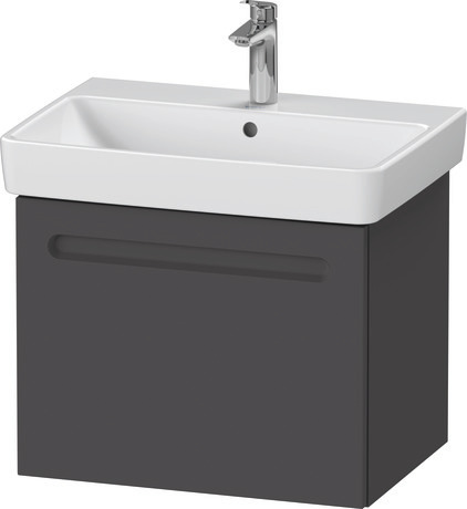 Vanity cabinet with sink, N10178T49490000 Front: Graphite Matte, film, Body: Graphite Matte, Decor, Article No.: 2375650087, N14382049490000, Matte