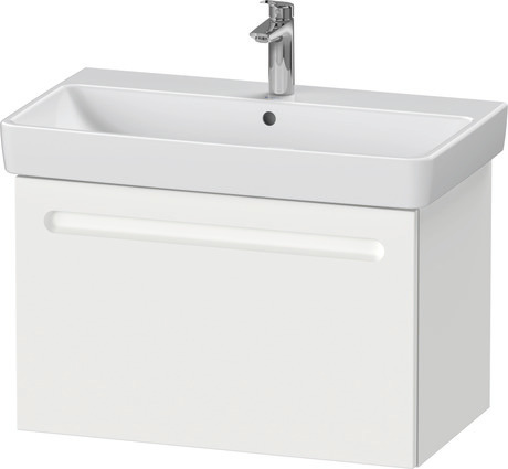 Vanity cabinet with sink, N10179T18180000 Front: White Matte, film, Body: White Matte, Decor, Article No.: 2375800087, N14383018180000, Matte