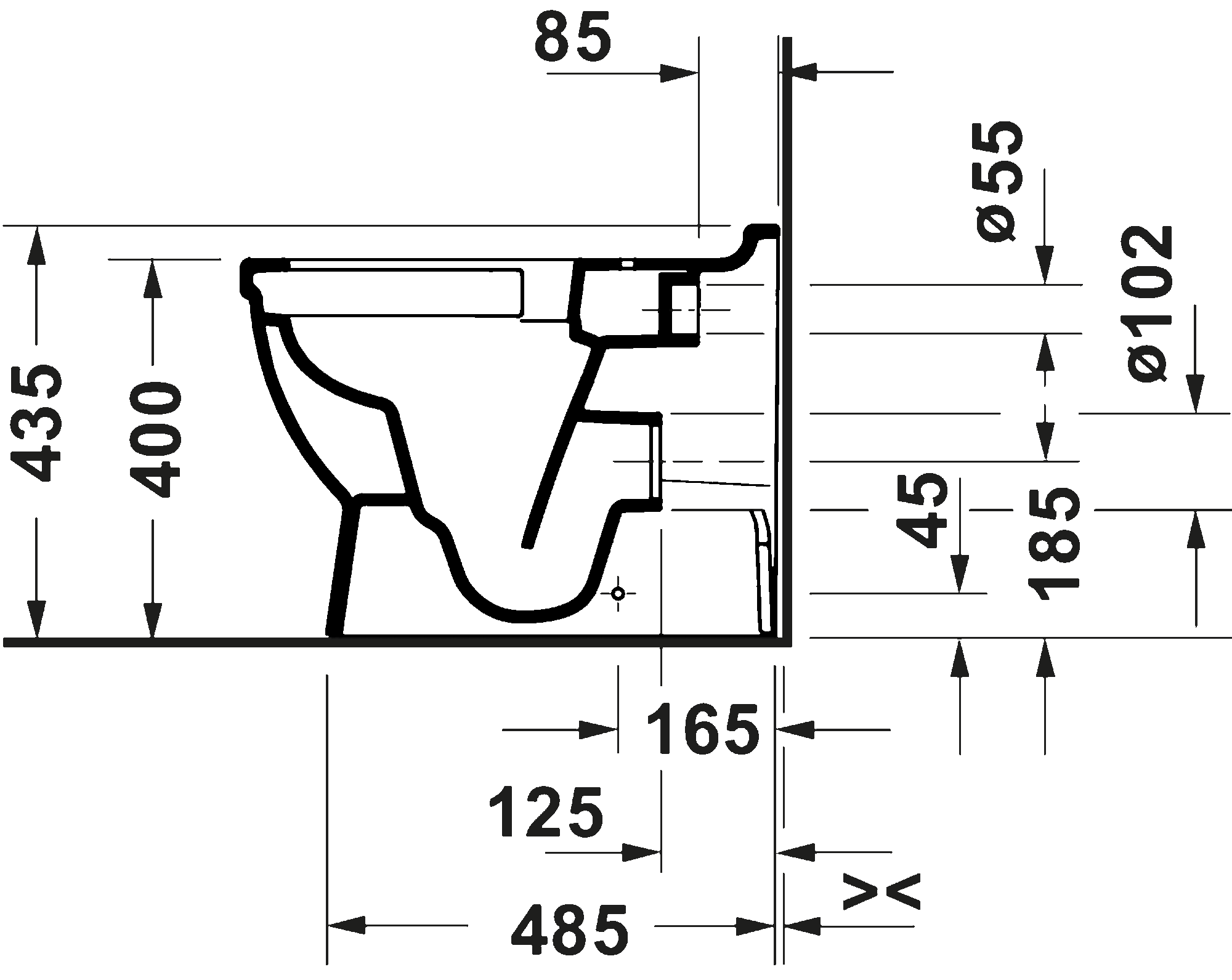 Floorstanding toilet, 206809