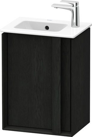 Base sottolavabo sospesa, OC4515RH6H60000 Rovere nero massello opaco Legno massello, Maniglia Rovere nero massello