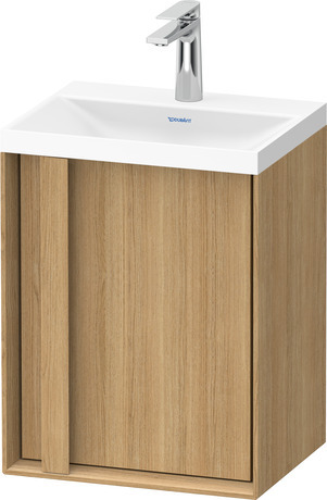 Set c-shaped sospeso, OC4554OH5H50000 Rovere naturale massello opaco Legno massello, Articoli inclusi nel set: Lavamani c-shaped, Colore ceramica: Bianco satinato, Numero dei fori rubinetteria: 1, Maniglia Rovere naturale massello, Troppopieno: No, Bordo per la rubinetteria: Sì, Incl. piletta a scarico libero, Incl. tappo in DuroCast, Incl. rubinetteria: No