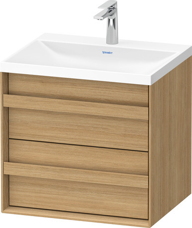 Set c-shaped sospeso, OC4555OH5H50000 Rovere naturale massello opaco Legno massello, Articoli inclusi nel set: Lavabo c-shaped, Colore ceramica: Bianco satinato, Numero dei fori rubinetteria: 1, Maniglia Rovere naturale massello, Troppopieno: No, Bordo per la rubinetteria: Sì, Incl. piletta a scarico libero, Incl. tappo in DuroCast, Incl. rubinetteria: No