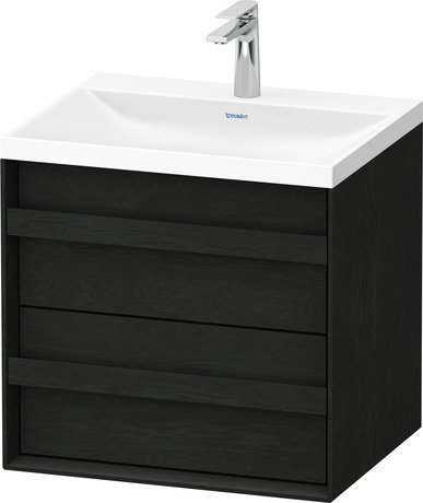 Set c-shaped sospeso, OC4555OH6H60000 Rovere nero massello opaco Legno massello, Articoli inclusi nel set: Lavabo c-shaped, Colore ceramica: Bianco satinato, Numero dei fori rubinetteria: 1, Maniglia Rovere nero massello, Troppopieno: No, Bordo per la rubinetteria: Sì, Incl. piletta a scarico libero, Incl. tappo in DuroCast, Incl. rubinetteria: No