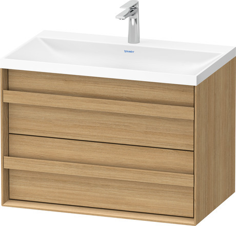 Set c-shaped sospeso, OC4556OH5H50000 Rovere naturale massello opaco Legno massello, Articoli inclusi nel set: Lavabo c-shaped, Colore ceramica: Bianco satinato, Numero dei fori rubinetteria: 1, Maniglia Rovere naturale massello, Troppopieno: No, Bordo per la rubinetteria: Sì, Incl. piletta a scarico libero, Incl. tappo in DuroCast, Incl. rubinetteria: No