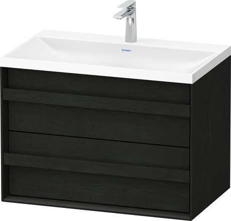Set c-shaped sospeso, OC4556OH6H60000 Rovere nero massello opaco Legno massello, Articoli inclusi nel set: Lavabo c-shaped, Colore ceramica: Bianco satinato, Numero dei fori rubinetteria: 1, Maniglia Rovere nero massello, Troppopieno: No, Bordo per la rubinetteria: Sì, Incl. piletta a scarico libero, Incl. tappo in DuroCast, Incl. rubinetteria: No