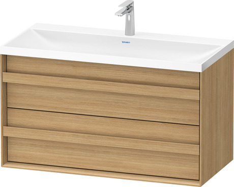Set c-shaped sospeso, OC4557OH5H50000 Rovere naturale massello opaco Legno massello, Articoli inclusi nel set: Lavabo c-shaped, Colore ceramica: Bianco satinato, Numero dei fori rubinetteria: 1, Maniglia Rovere naturale massello, Troppopieno: No, Bordo per la rubinetteria: Sì, Incl. piletta a scarico libero, Incl. tappo in DuroCast, Incl. rubinetteria: No