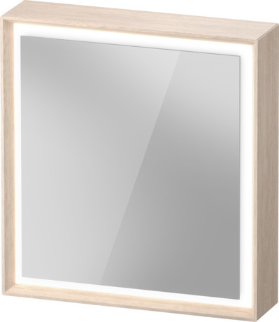 Mueble espejo, OC7120RH7H70000 Roble macizo brillante, Posición de la bisagra: Derecha, Material del cuerpo: Madera maciza, Tipo de enchufe: F