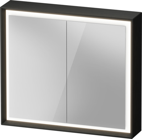 Mueble espejo, OC71210H6H60000 Roble negro sólido, Posición de la bisagra: Izquierda, Derecha, Material del cuerpo: Madera maciza, Tipo de enchufe: F