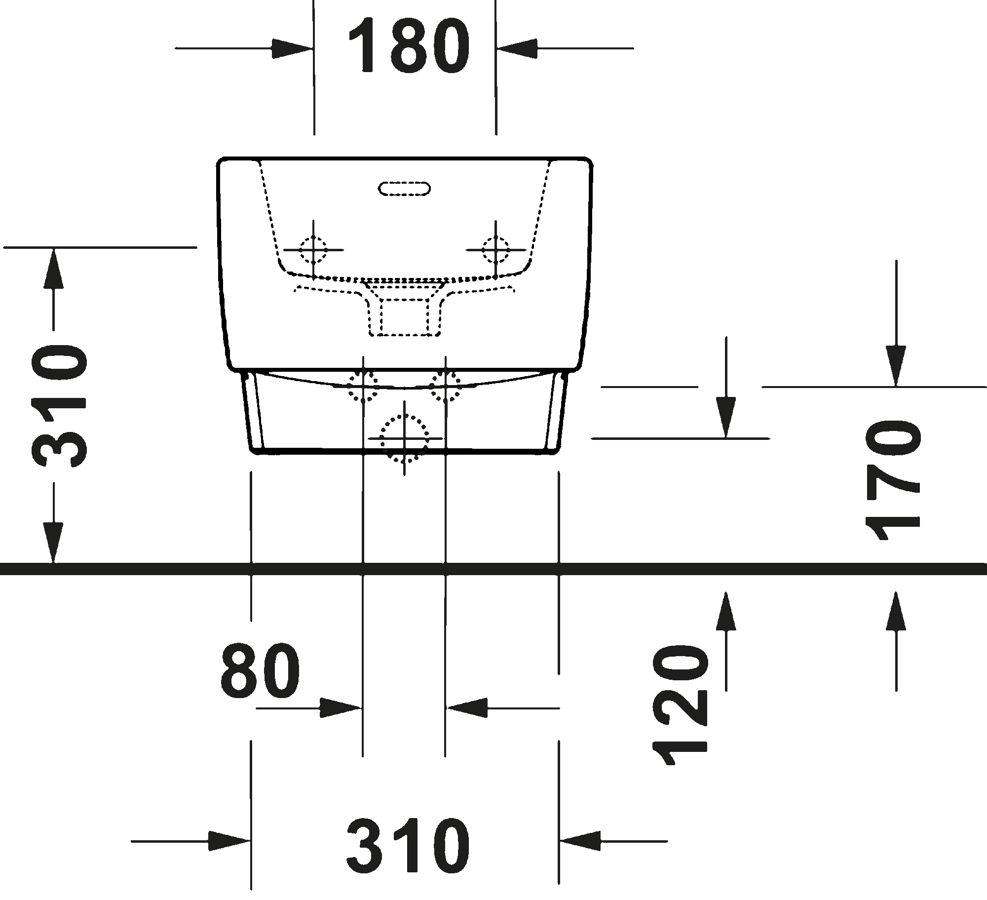 Wall-mounted bidet, 272615