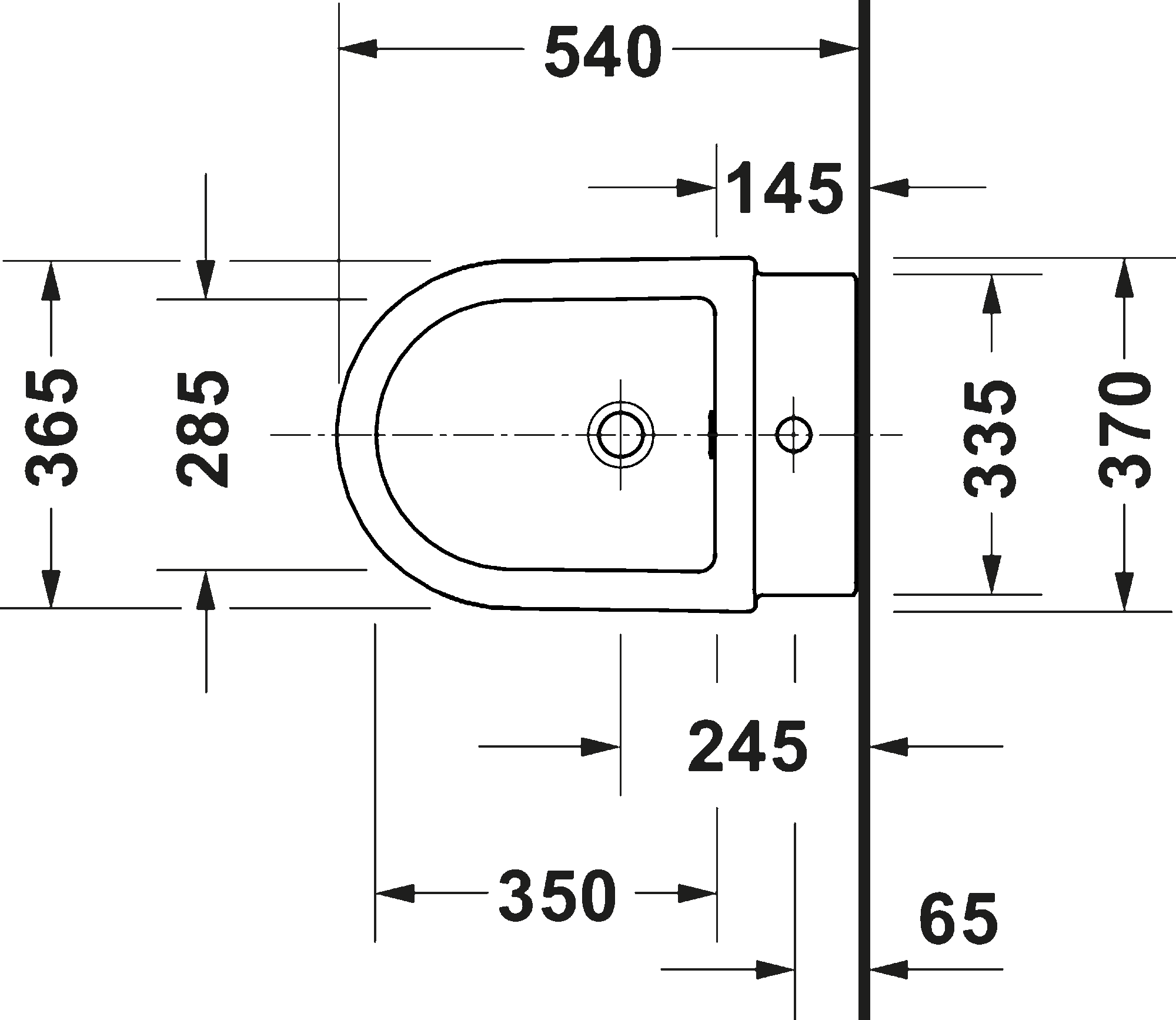 Wall-mounted bidet, 272615