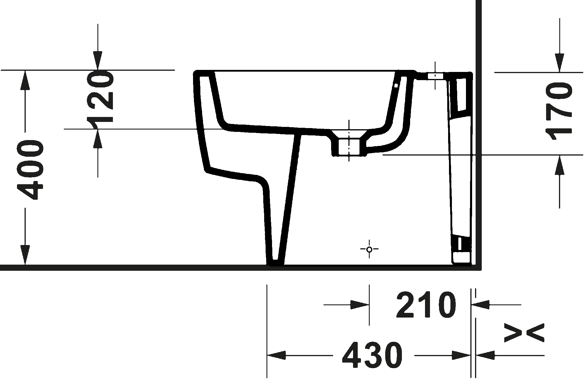 Floorstanding bidet, 272610