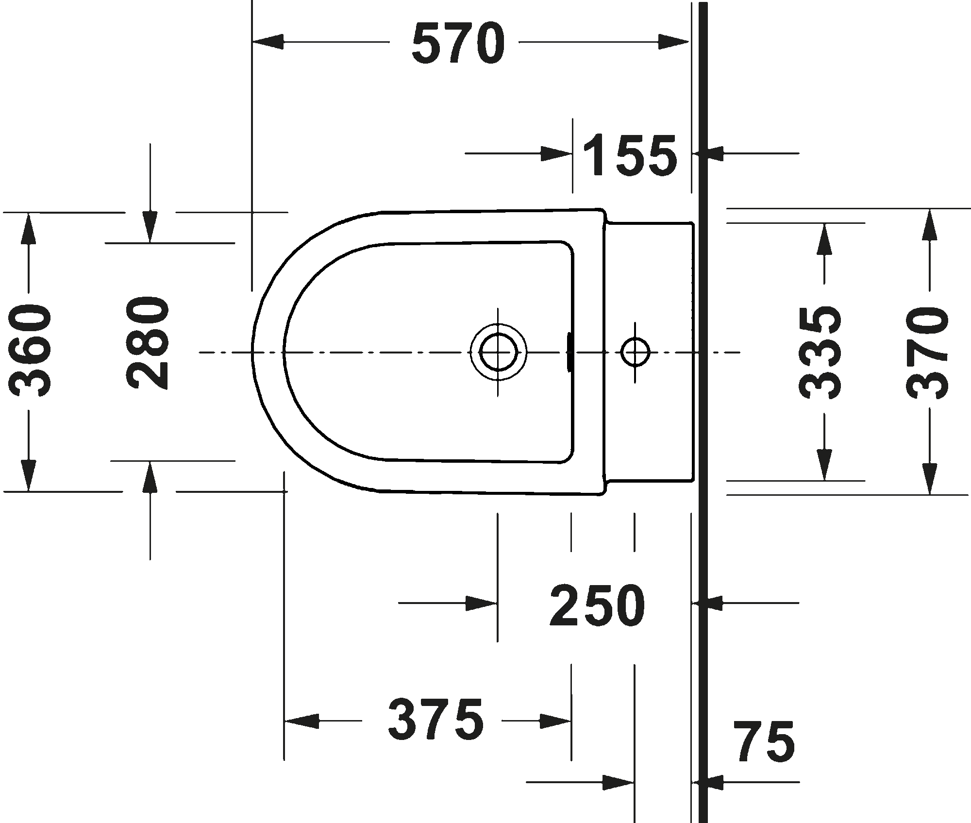 Floorstanding bidet, 272610