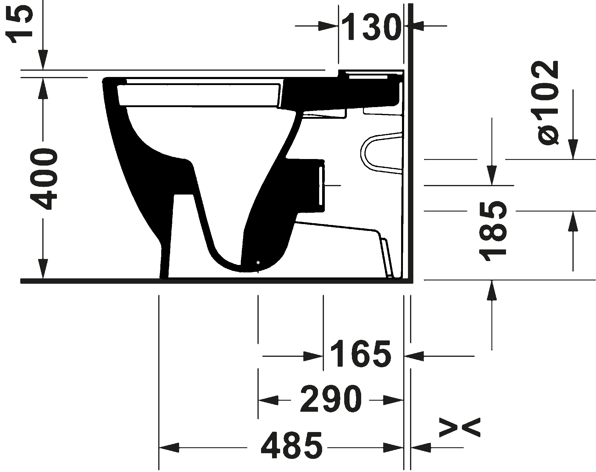 Toilet close-coupled, 206009