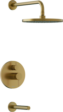 Bathmixer Set, CE5300000U37 Number of outlets: 2, Gold Brushed, Number of outlets: 2, Escutcheon shape: Round, WaterSense: Yes, cUPC listed: Yes