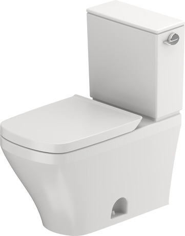 Two Piece Toilet, D4057600 Set items: Toilet Tank, Toilet Bowl, Article No.: 09352000U6, 20350100U0, White High Gloss, elongated, Siphonic, Flushing rim: Closed, Trip lever placement: Right, Outlet vertical, Flush water quantity: 1 gal, n/a, Single Flush, Water connection position: Bottom left