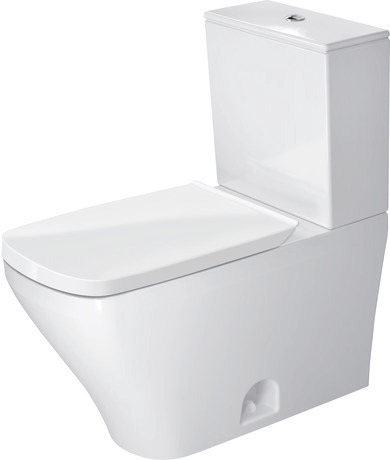 Two Piece Toilet, D4057900 Set items: Toilet Bowl, Toilet Tank, Toilet Seat, Article No.: 2160010085, 0935200085, 0026390000, White High Gloss, elongated, Siphonic, Flushing rim: Closed, Trip lever placement: Top, Outlet vertical, Flush water quantity: 1.28 gal, Single Flush, Water connection position: Bottom left