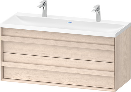 Set c-shaped sospeso, OC4559OH7H70000 Rovere chiaro massello opaco Legno massello, Articoli inclusi nel set: Lavabo c-shaped, Colore ceramica: Bianco satinato, Numero dei fori rubinetteria: 1, Maniglia Rovere chiaro massello, Troppopieno: No, Bordo per la rubinetteria: Sì, Incl. piletta a scarico libero, Incl. tappo in DuroCast, Incl. rubinetteria: No