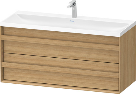 Set c-shaped sospeso, OC4558OH5H50000 Rovere naturale massello opaco Legno massello, Articoli inclusi nel set: Lavabo c-shaped, Colore ceramica: Bianco satinato, Numero dei fori rubinetteria: 1, Maniglia Rovere naturale massello, Troppopieno: No, Bordo per la rubinetteria: Sì, Incl. piletta a scarico libero, Incl. tappo in DuroCast, Incl. rubinetteria: No