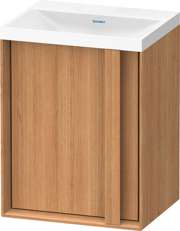Set c-shaped sospeso, OC4553NH5H50000 Rovere naturale massello opaco Legno massello, Articoli inclusi nel set: Lavamani c-shaped, Colore ceramica: Bianco satinato, Numero dei fori rubinetteria: 0, Maniglia Rovere naturale massello, Troppopieno: No, Bordo per la rubinetteria: Sì, Incl. piletta a scarico libero, Incl. tappo in DuroCast, Incl. rubinetteria: No