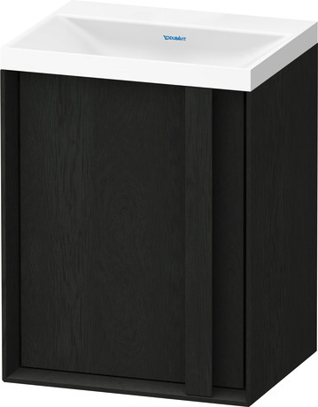 Set c-shaped sospeso, OC4553NH6H60000 Rovere nero massello opaco Legno massello, Articoli inclusi nel set: Lavamani c-shaped, Colore ceramica: Bianco satinato, Numero dei fori rubinetteria: 0, Maniglia Rovere nero massello, Troppopieno: No, Bordo per la rubinetteria: Sì, Incl. piletta a scarico libero, Incl. tappo in DuroCast, Incl. rubinetteria: No