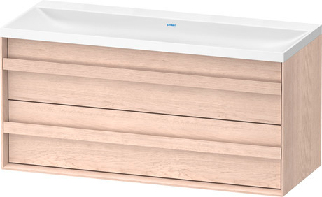 Set c-shaped sospeso, OC4558NH7H70000 Rovere chiaro massello opaco Legno massello, Articoli inclusi nel set: Lavabo c-shaped, Colore ceramica: Bianco satinato, Numero dei fori rubinetteria: 0, Maniglia Rovere chiaro massello, Troppopieno: No, Bordo per la rubinetteria: Sì, Incl. piletta a scarico libero, Incl. tappo in DuroCast, Incl. rubinetteria: No