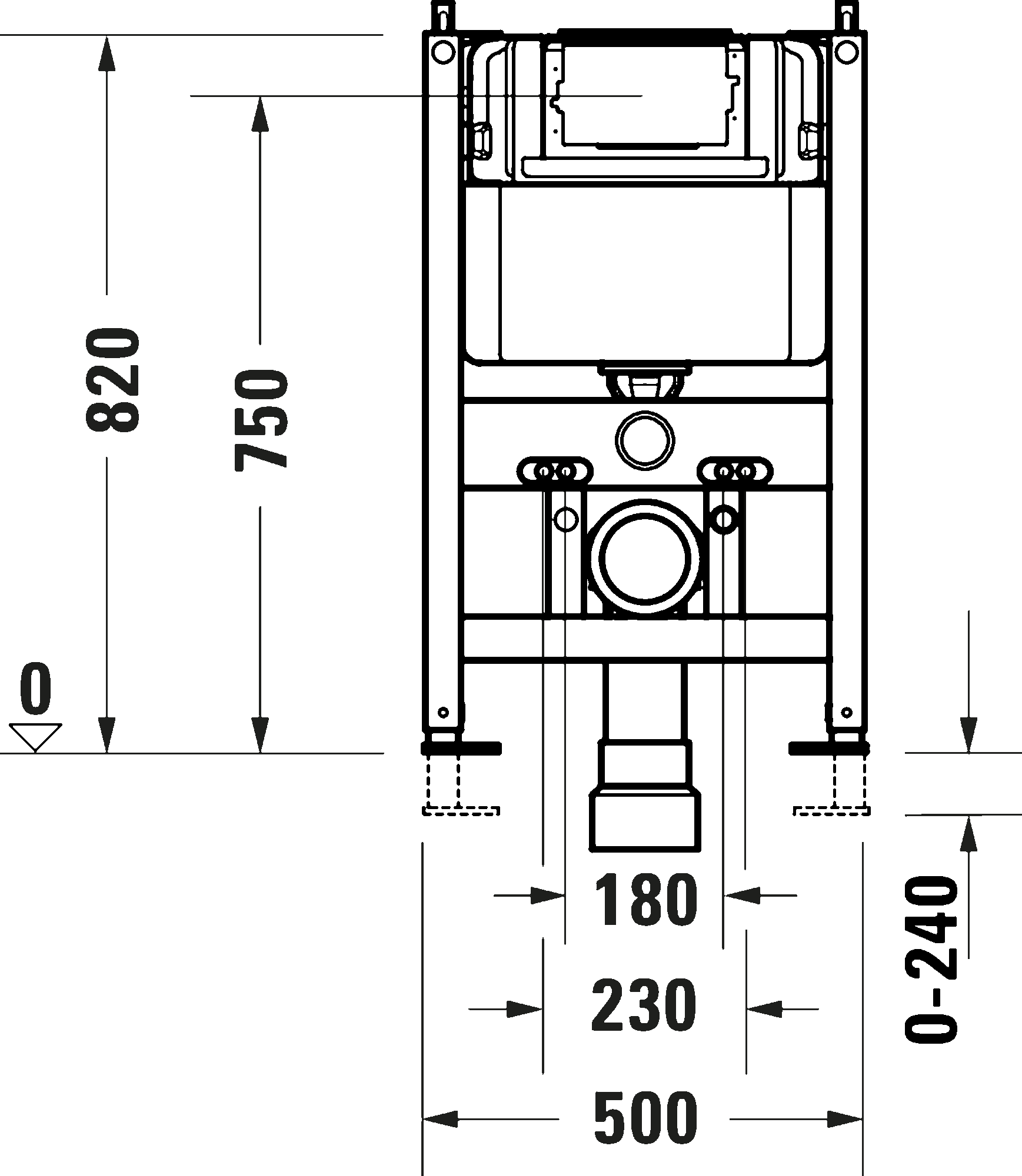 Installation element dry installation for WC, WD1033