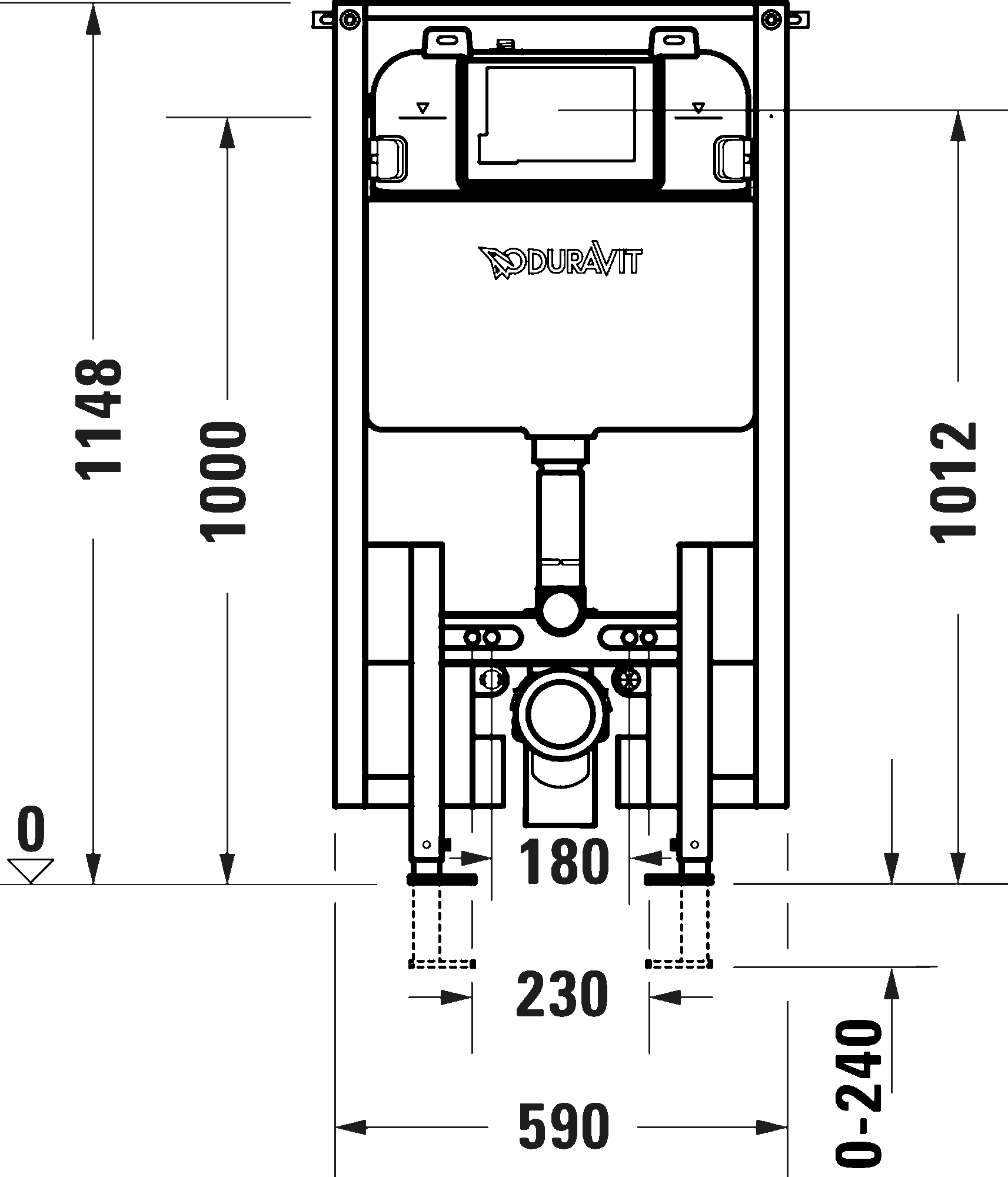 Installation element dry installation for WC Standard, WD1021