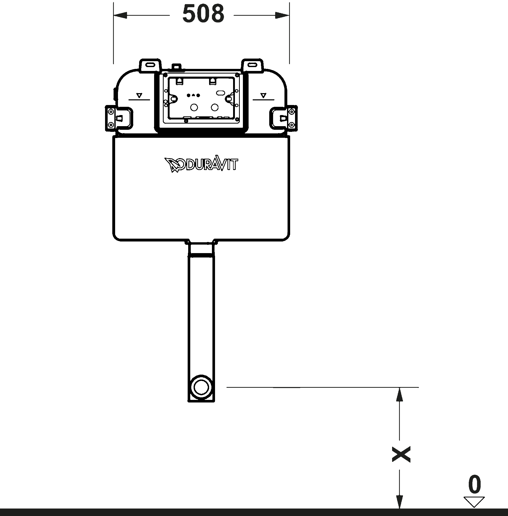 Installation element wet installation for WC, WD1037