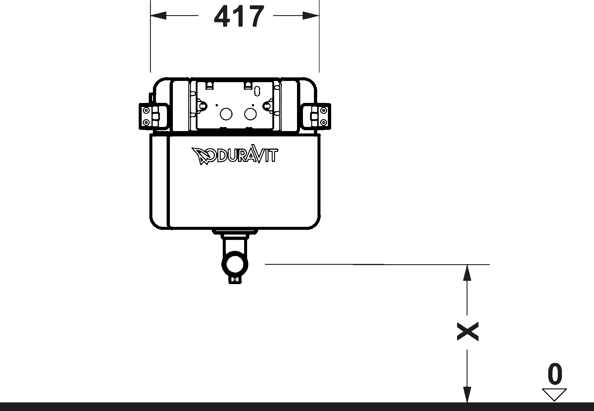 Installation element wet installation for WC, WD1036