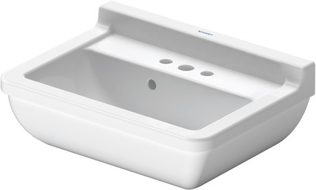 Wall Mounted Sink, 0300500087 White High Gloss, Number of basins: 1, Number of faucet holes: 3 Middle
