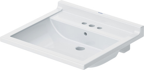 Wall Mounted Sink Vital, 0309600087 White High Gloss, Number of basins: 1, Number of faucet holes: 3 Middle