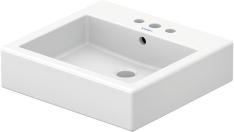 Vessel Sink, 0452500087 White High Gloss, Number of basins: 1, Number of faucet holes: 3 Middle, Overflow: Yes