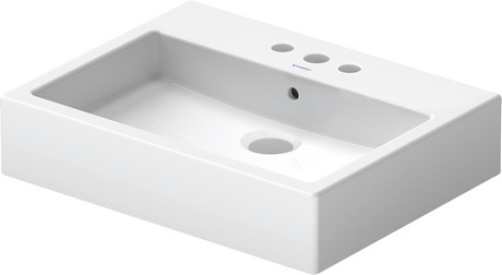 Vessel Sink, 0452600087 White High Gloss, Number of basins: 1 Middle, Number of faucet holes: 3 Middle, Overflow: Yes, Soap dispenser position: Left