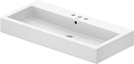 Wall Mounted Sink, 0454100087 White High Gloss, Number of basins: 1 Middle, Number of faucet holes: 3 Middle