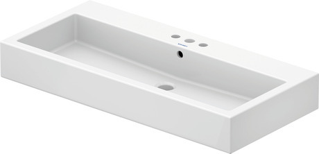 Wall Mounted Sink, 0454100088 White High Gloss, Number of basins: 1 Middle, Number of faucet holes: 3 Middle, Ground