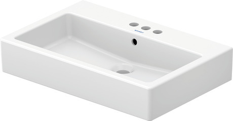 Wall Mounted Sink, 0454700088 White High Gloss, Number of basins: 1 Middle, Number of faucet holes: 3 Middle, Ground