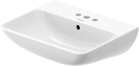 Wall Mounted Sink, 2335550087 White High Gloss, Number of basins: 1 Middle, Number of faucet holes: 3 Left, Middle, Right