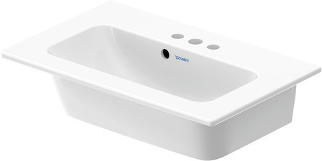 Wall Mounted Sink, 2342630087 White High Gloss, Number of basins: 1 Middle, Number of faucet holes: 3 Left, Middle, Right